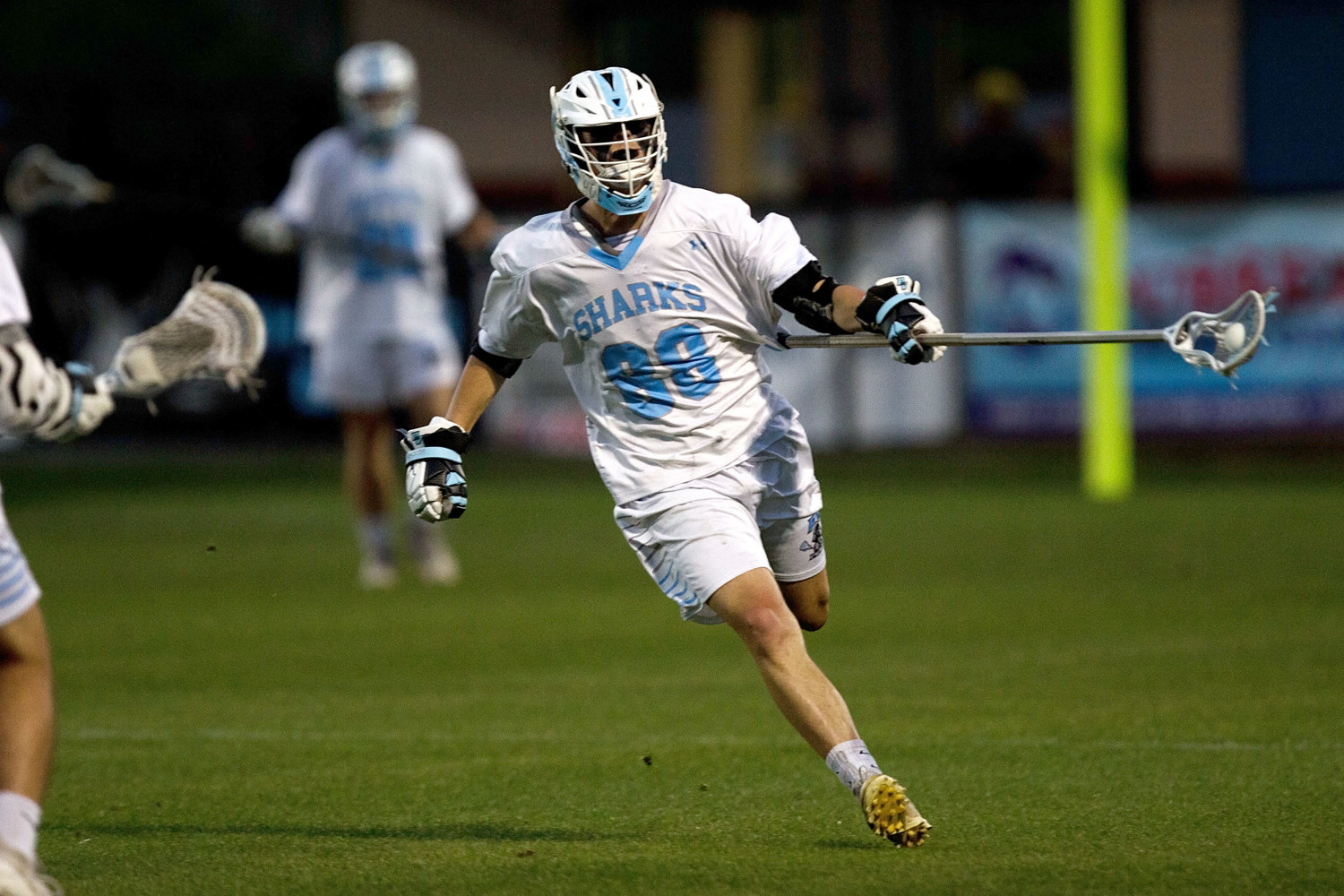 Ponte Vedra defender Andrew Bray pushes the ball up field.